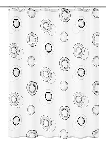 Kleine Wolke shower curtain Luna, 180 x 200 cm, black and white on sale